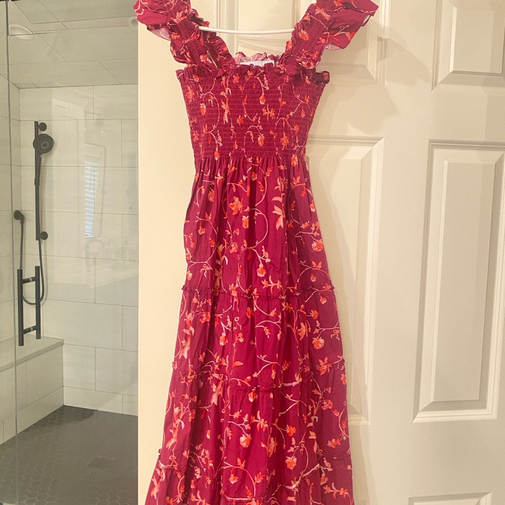 Hill House Pink Floral Maxi Dress